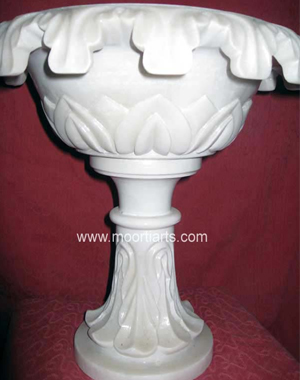 Marble Pedestals And Plant Pots